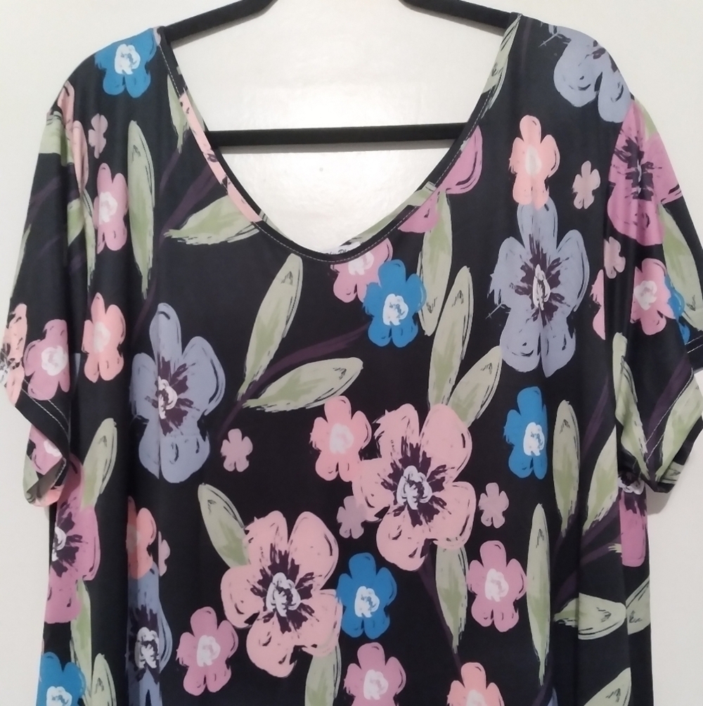 NWOT Beyond This Plane | Multicolor floral print maxi dress with pockets - Picture 4 of 7